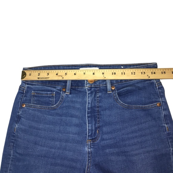 Loft Curvy Skinny Blue Distressed Hem Stretch Ankle Jeans - Women’s 6 - Picture 3 of 13